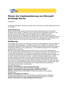 Planen der Implementierung von Microsoft Exchange