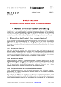 Belief Systeme - Universität Wien