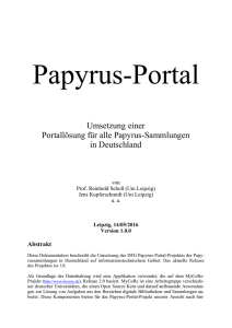 Technische Dokumentation zum Papyrus Projekt