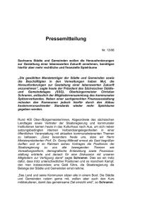 Pressemitteilung - Sächsischer Städte
