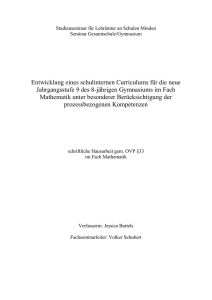 Examensarbeit - Schulentwicklung NRW