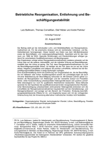 Auswirkungen organisatorischen Wandels