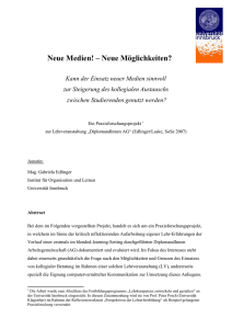 4.2. Neue Medien und kollegialer Austausch?
