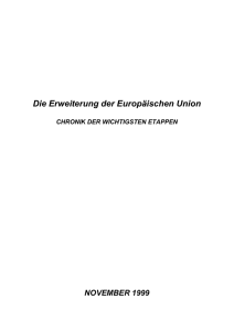 Die Erweiterung der Europäischen Union