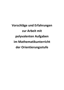 Hinweise zu den Aufgaben - Mathematikunterricht in Mecklenburg
