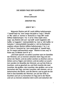 DIE SIEBEN TAGE DER SCHÖPFUNG von Alfred Liebezahl