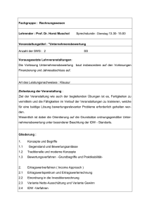 Unternehmensbewertung - Westsächsische Hochschule Zwickau