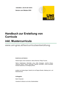 Handbuch zur Erstellung von Curricula f&uuml;r Bachelor - Karl