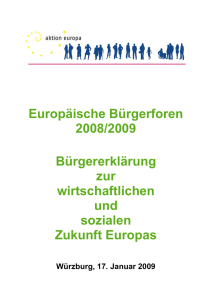 Europäische Bürgerforen 2008/2009