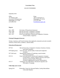 Curriculum Vitae - University of Pennsylvania