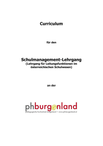 Curriculum - Pädagogische Hochschule Burgenland