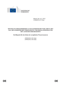 DE DE MITTEILUNG DER KOMMISSION AN DAS EUROP&Auml;ISCHE