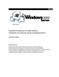 Verwalten des Active Directory-Schemas