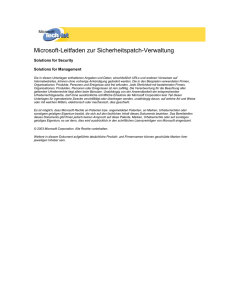 Das Phasenmodel einer Sicherheitspatch-Verwaltung