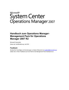 Handbuch zum Operations Manager