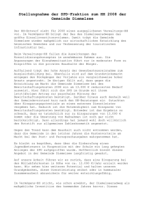 Stellungnahme der SPD-Fraktion zum HH 2007 - SPD
