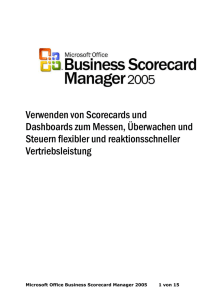 Verwenden von Scorecards und Dashboards zum Messen