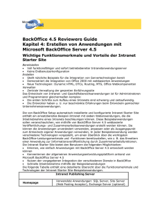 BackOffice 4.5 Reviewers Guide Kapitel 4 Erstellen