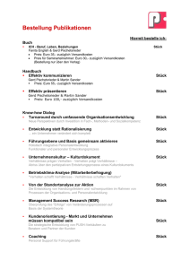 Bestellung Publikationen - Pischetsrieder Consulting GmbH