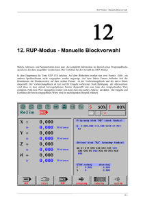 12. RUP-Modus - Manuelle Blockvorwahl