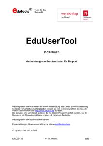 5 Anwendungen von EduUserTool