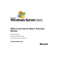 Installieren von Microsoft Office Forms Server 2007 für Beta 2