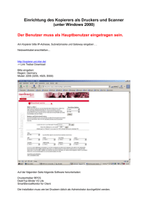 Einrichtung des Kopierers als Druckers und Scanner