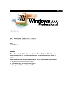 Der Windows Installationsdienst