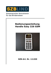 Bedienungsanleitung Handle Easy 326 GSM SZB