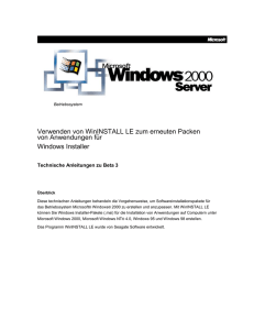 Windows 2000 Professional - Verwenden von WinINSTALL LE zum