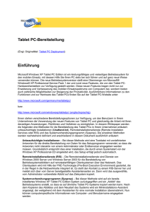 Anpassen von Windows XP Tablet PC Edition