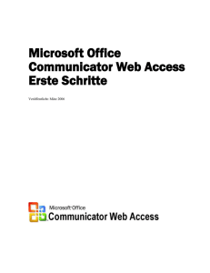 Features in Communicator Web Access