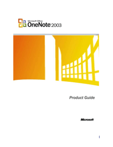 Einf&uuml;hrung in Microsoft&reg; Office OneNote&trade; 2003