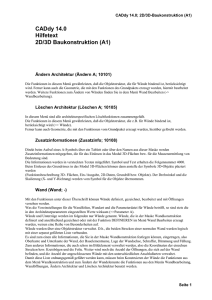 CADdy 14.0 Hilfetext Modul 2D/3D-Baukonstruktion
