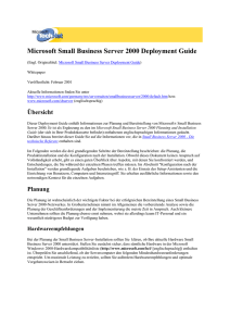 Installation von Small Business Server 2000