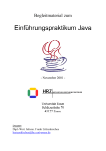 HRZ Einführungspraktikum Java