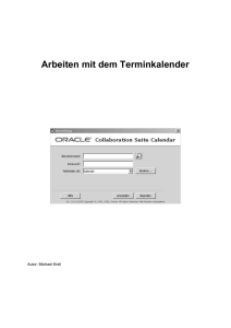 Arbeiten mit dem Terminkalender
