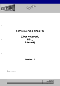 Info über die Fernsteuerung eines PC über das Internet (und DSL)