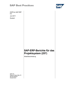 SAP-ERP- Berichte für das Projektsystem