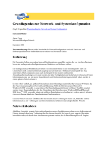 Grundlegendes zur Netzwerk- und Systemkonfiguration