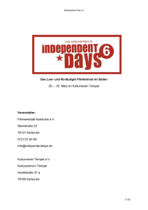 Pressemappe zu den 6. Independent Days