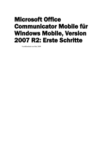 Microsoft Office Communicator Mobile für Windows Mobile, Version