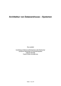 Architektur von Datawarehouse – Systemen - Friedrich