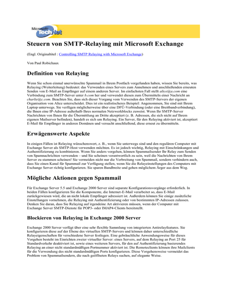 Definition von Relaying