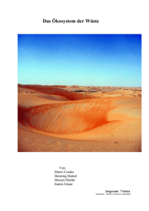 Ökosystem der Wüste - Ihre Homepage bei Arcor