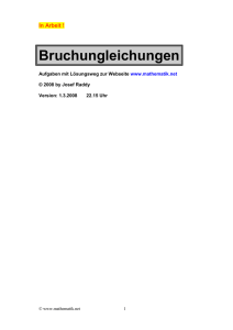 In Arbeit ! Bruchungleichungen Aufgaben mit L&ouml;sungsweg zur