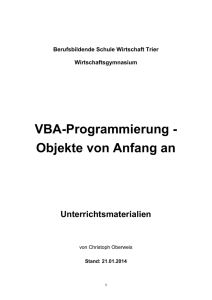 VBA-Programmierung: Objekte von Anfang an
