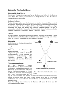 Schwache Wechselwirkung