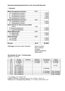 Modul Organische Chemie I 12 LP