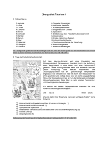 Übungsblatt Tutorium 1 - Studium der Biologie am KIT